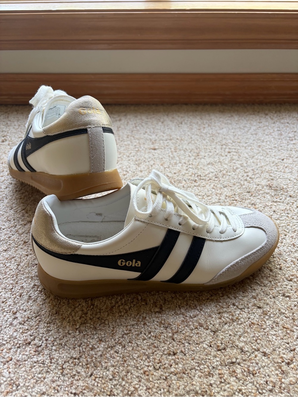 Gola Torpedo Sneakers with Black Stripes and Gum Sole